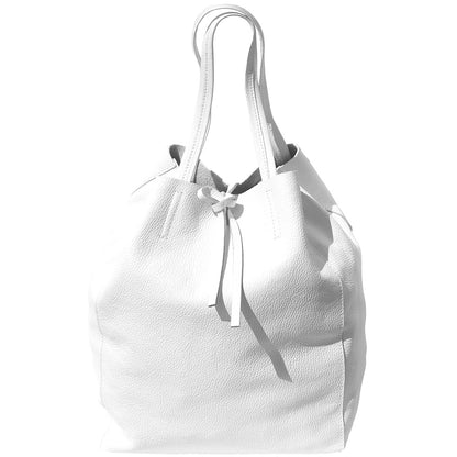 Babila Italian Genuine Leather Tote Bag - Made In Italy
