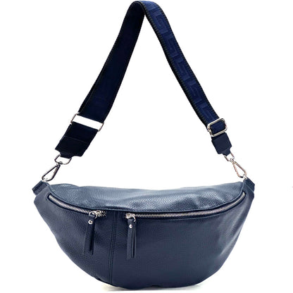 Wanda T Crossbody and Belt Bag in Genuine Leather - Made In Italy