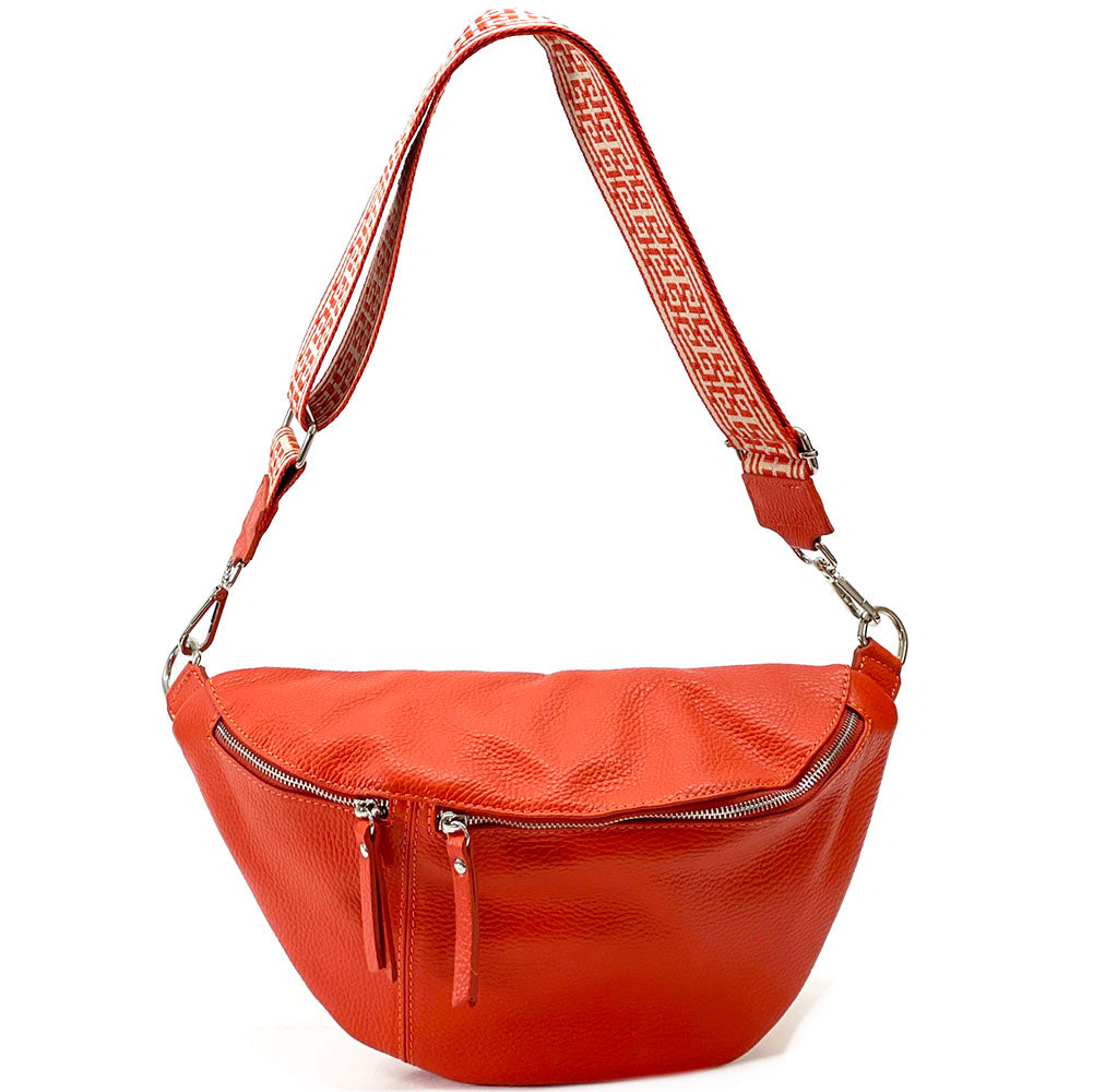 Wanda T Crossbody and Belt Bag in Genuine Leather - Made In Italy
