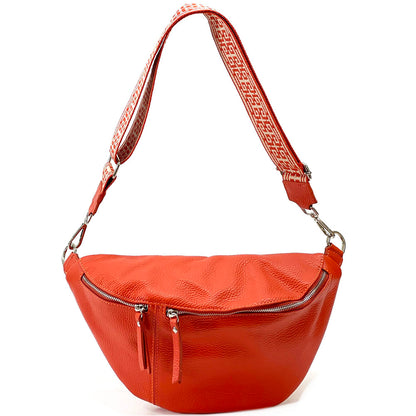 Wanda T Crossbody and Belt Bag in Genuine Leather - Made In Italy