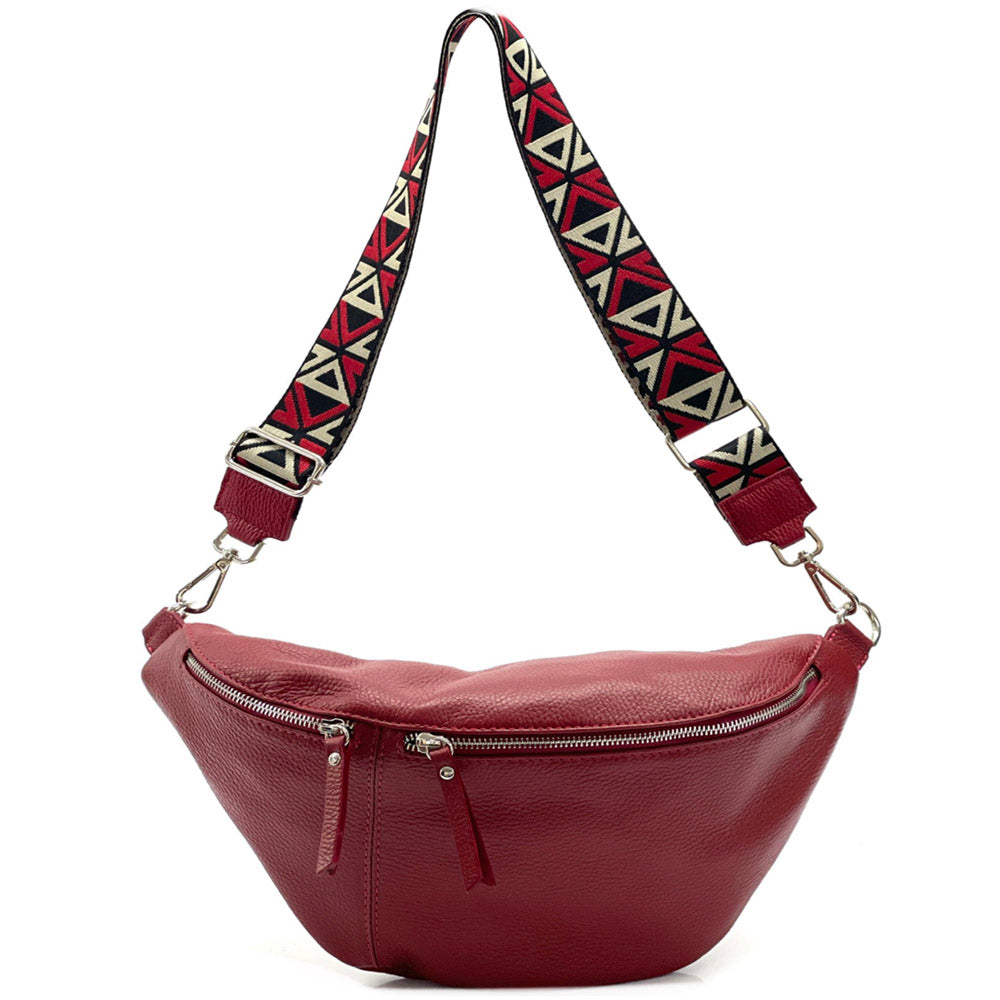 Wanda T Crossbody and Belt Bag in Genuine Leather - Made In Italy
