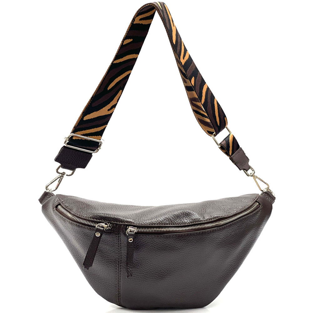 Wanda T Crossbody and Belt Bag in Genuine Leather - Made In Italy
