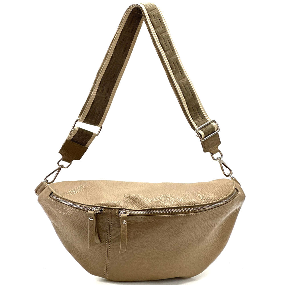 Wanda T Crossbody and Belt Bag in Genuine Leather - Made In Italy