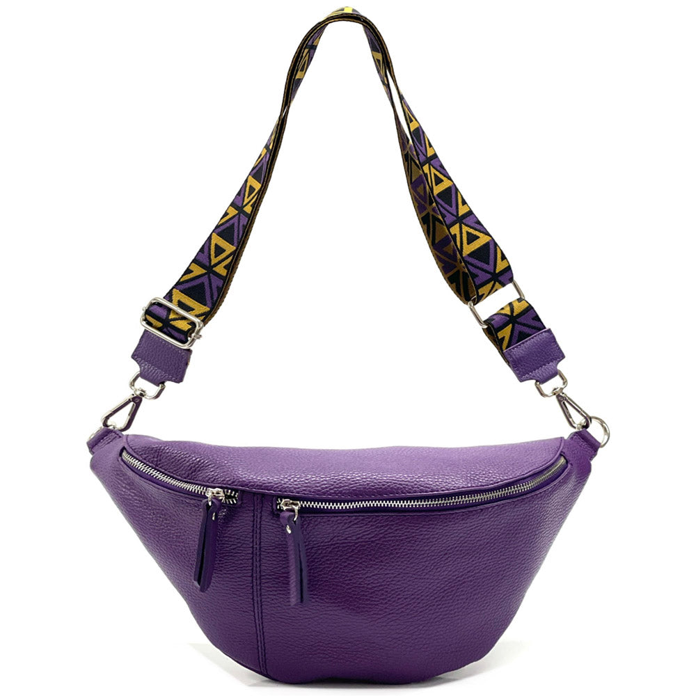Wanda T Crossbody and Belt Bag in Genuine Leather - Made In Italy