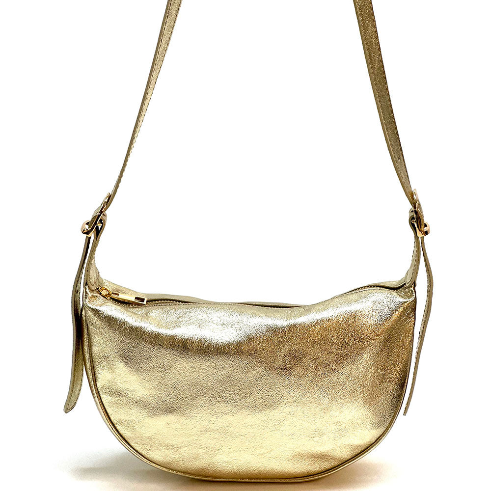 Emmaline Small Hobo leather bag - Made In Italy