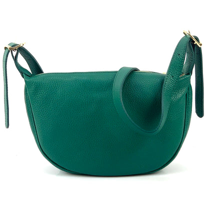 Emmaline Small Hobo leather bag - Made In Italy