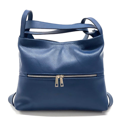 Greta Convertible Leather Backpack - Made In Italy