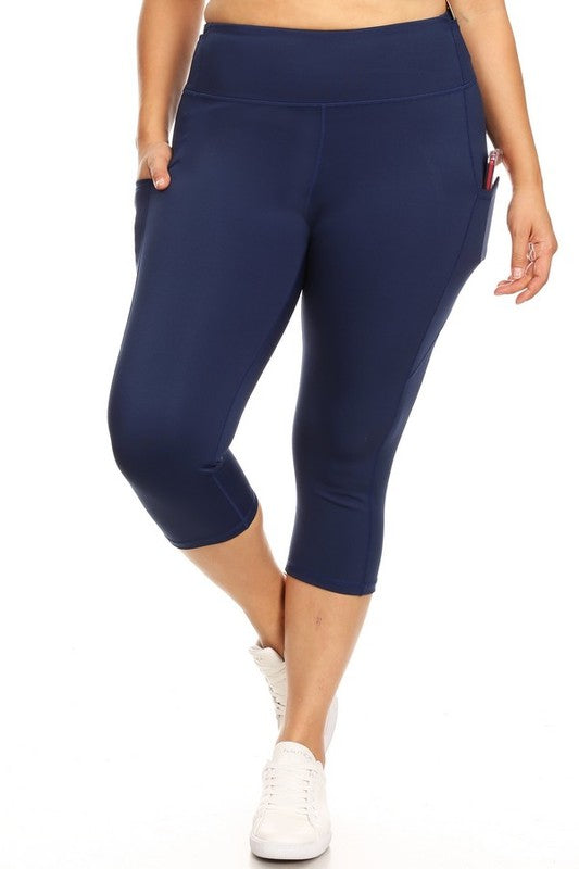 High Waisted Tech Pocket Workout Capri Leggings