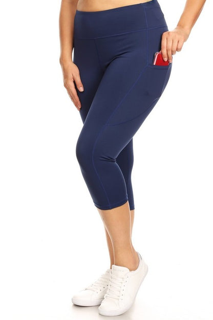 High Waisted Tech Pocket Workout Capri Leggings