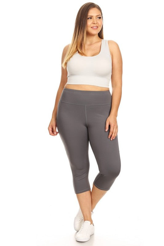 High Waisted Tech Pocket Workout Capri Leggings