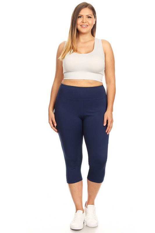 High Waisted Tech Pocket Workout Capri Leggings