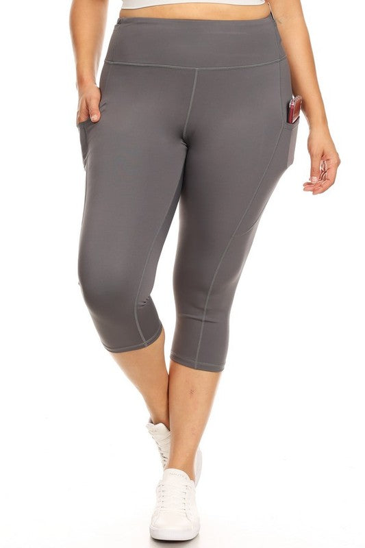 High Waisted Tech Pocket Workout Capri Leggings