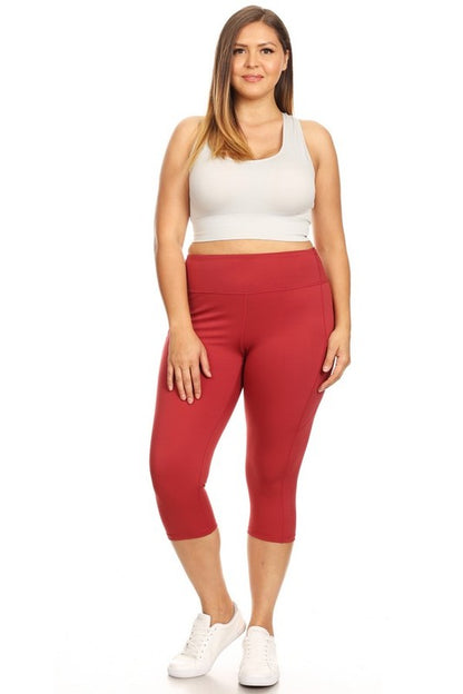 High Waisted Tech Pocket Workout Capri Leggings