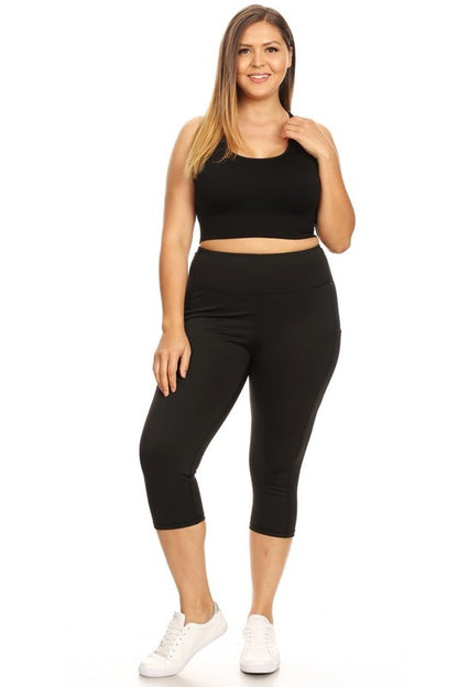 High Waisted Tech Pocket Workout Capri Leggings