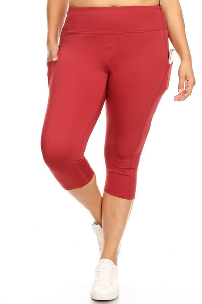 High Waisted Tech Pocket Workout Capri Leggings