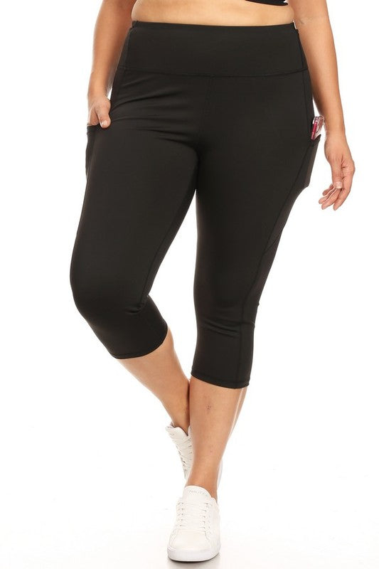 High Waisted Tech Pocket Workout Capri Leggings