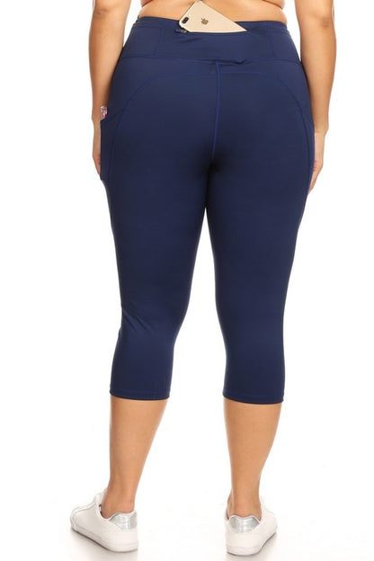 High Waisted Tech Pocket Workout Capri Leggings