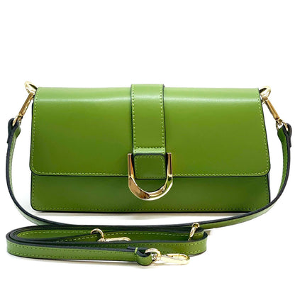 Maia cow Leather shoulder bag - Made In Italy