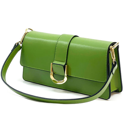 Maia cow Leather shoulder bag - Made In Italy