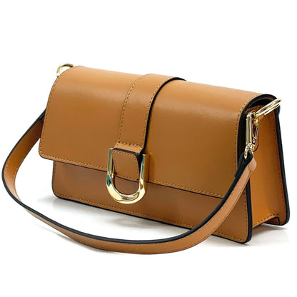Maia cow Leather shoulder bag - Made In Italy