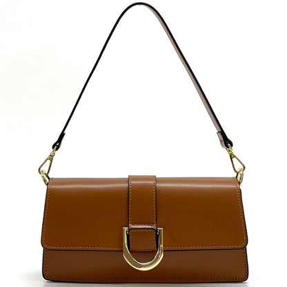 Maia cow Leather shoulder bag - Made In Italy
