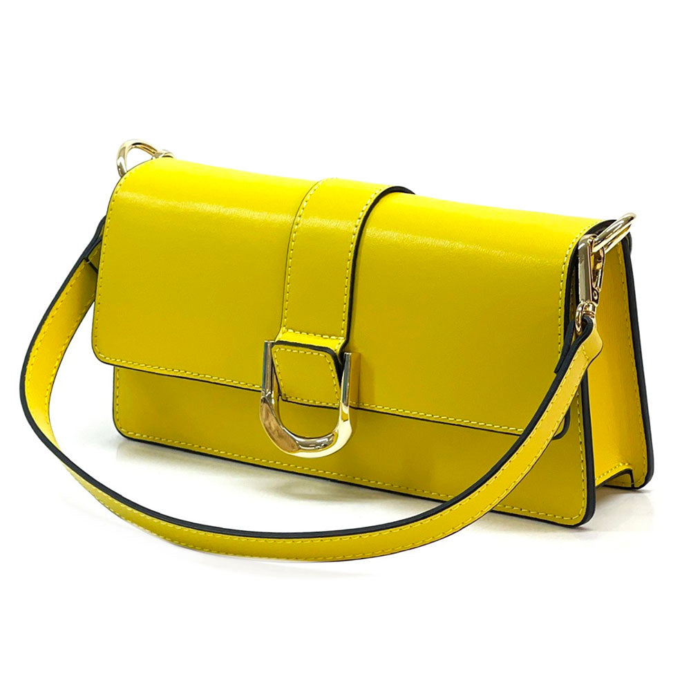 Maia cow Leather shoulder bag - Made In Italy