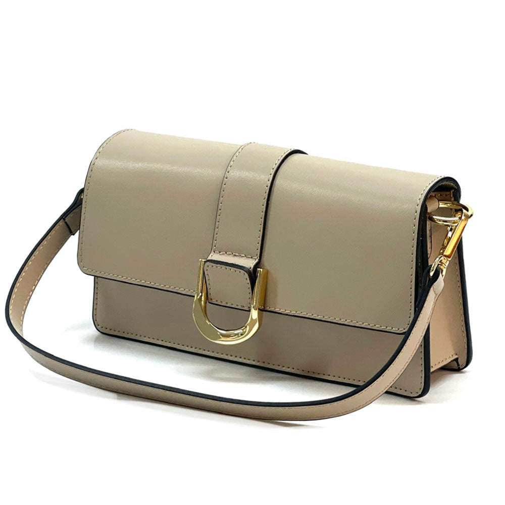 Maia cow Leather shoulder bag - Made In Italy