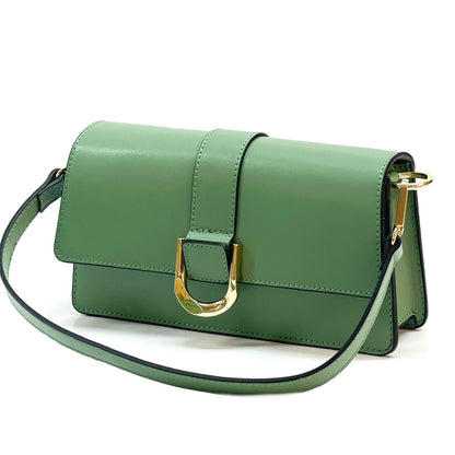 Maia cow Leather shoulder bag - Made In Italy