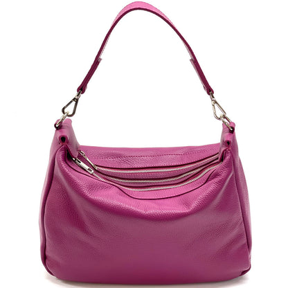 Assunta leather shoulder bag - Made In Italy