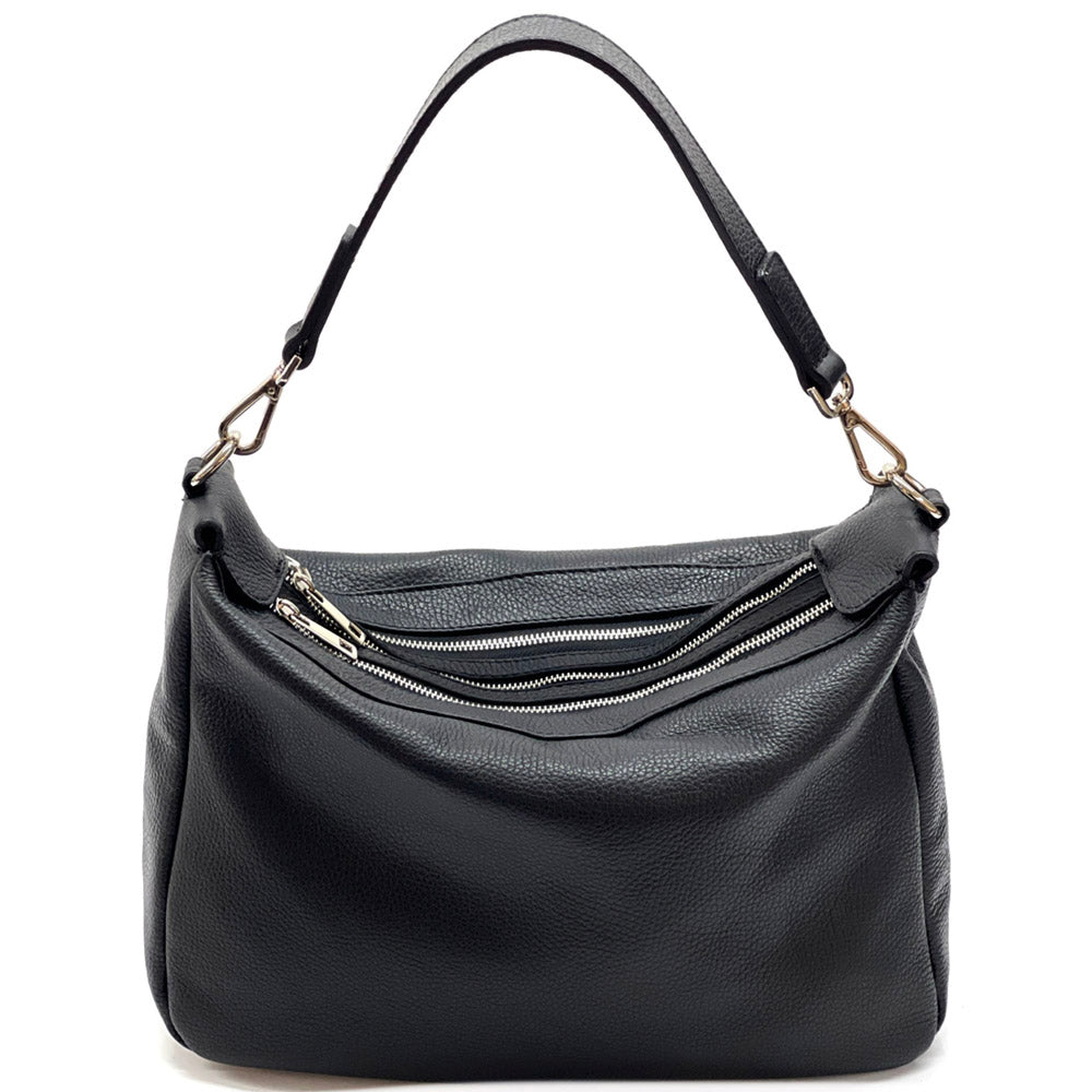 Assunta leather shoulder bag - Made In Italy