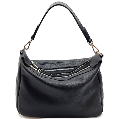Assunta leather shoulder bag - Made In Italy