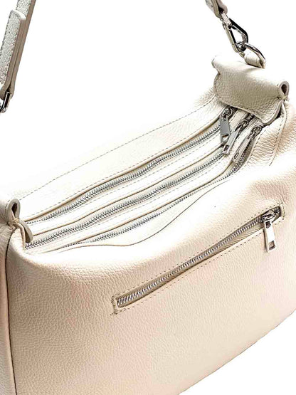 Assunta leather shoulder bag - Made In Italy