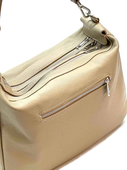 Assunta leather shoulder bag - Made In Italy