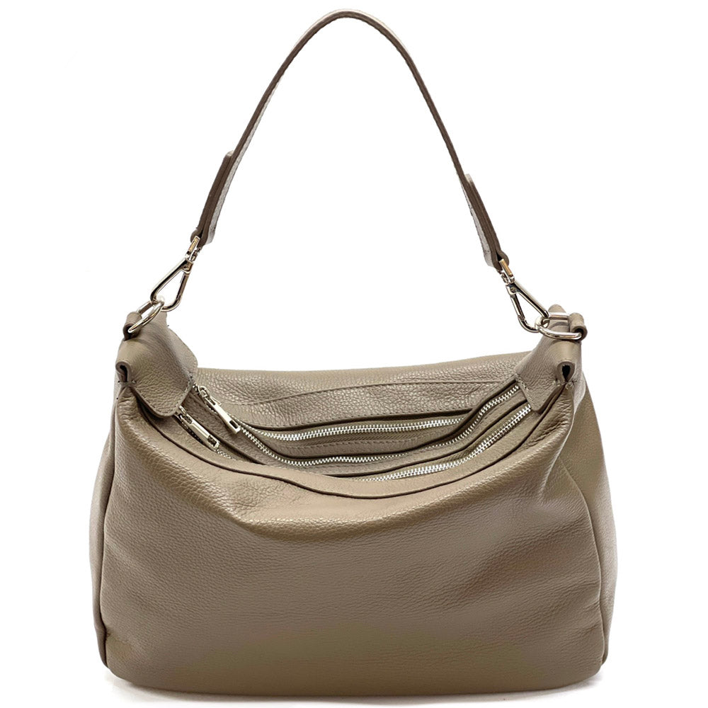 Assunta leather shoulder bag - Made In Italy