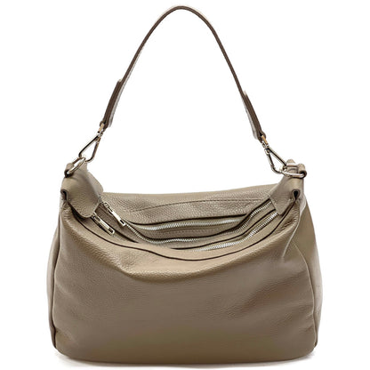 Assunta leather shoulder bag - Made In Italy