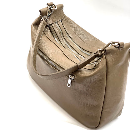 Assunta leather shoulder bag - Made In Italy