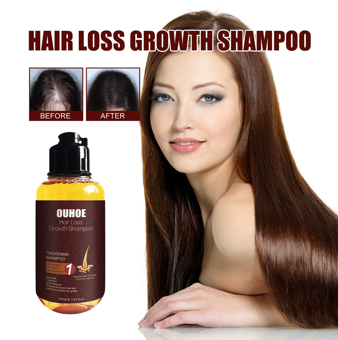 OUHOE Hair Conditioner, Cleanse Scalp Moisturize Thick Hair And Smooth Hair Shampoo