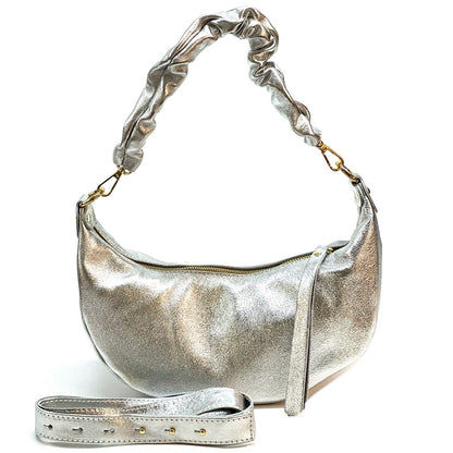 Tara Small Hobo Leather Bag - Made In Italy