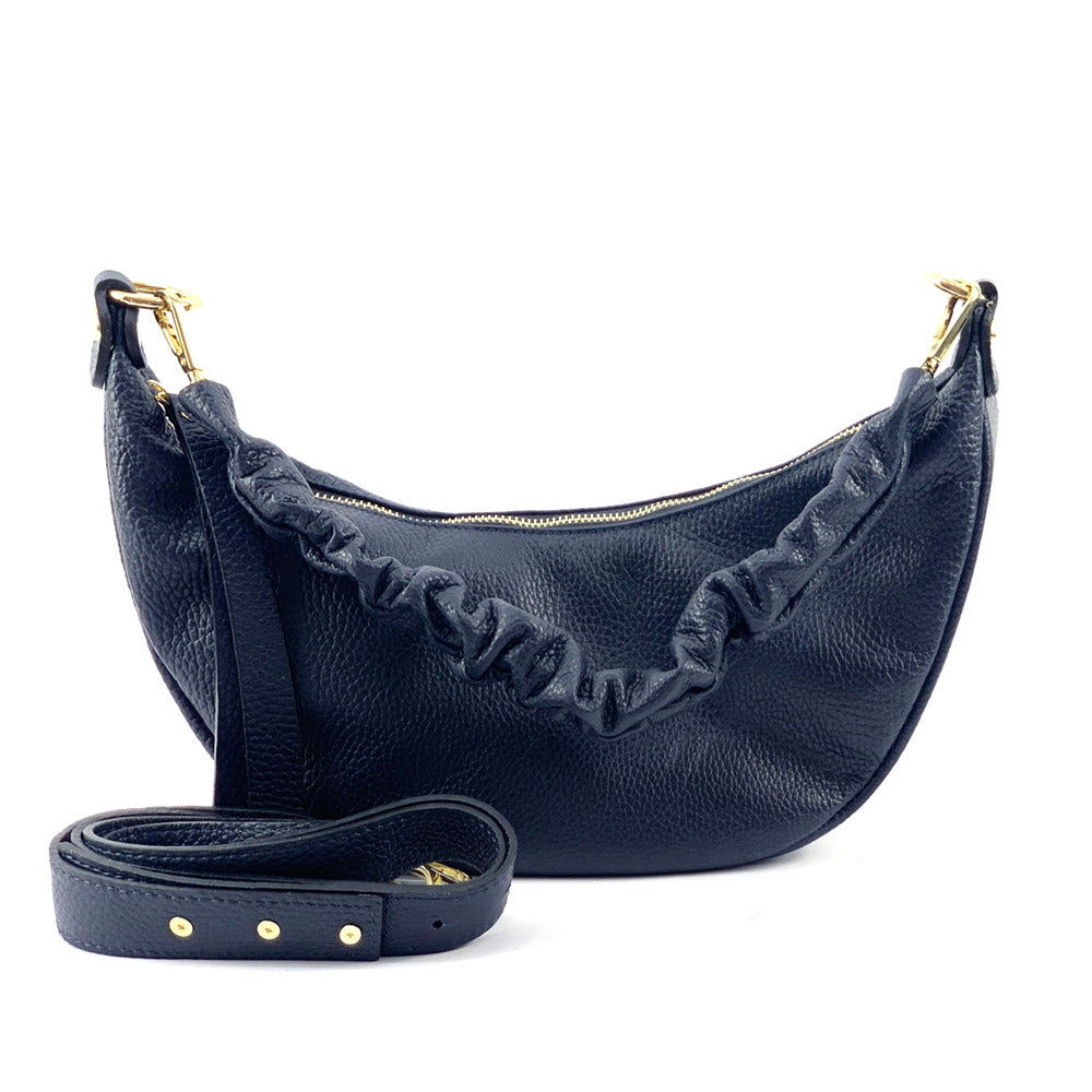 Tara Small Hobo Leather Bag - Made In Italy