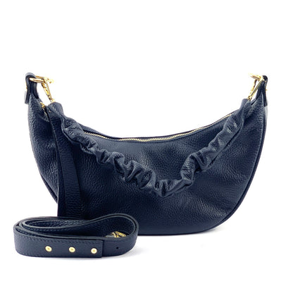 Tara Small Hobo Leather Bag - Made In Italy