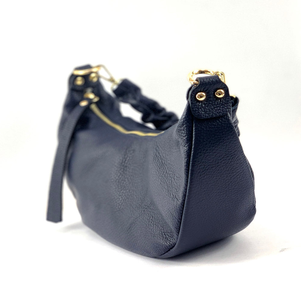 Tara Small Hobo Leather Bag - Made In Italy
