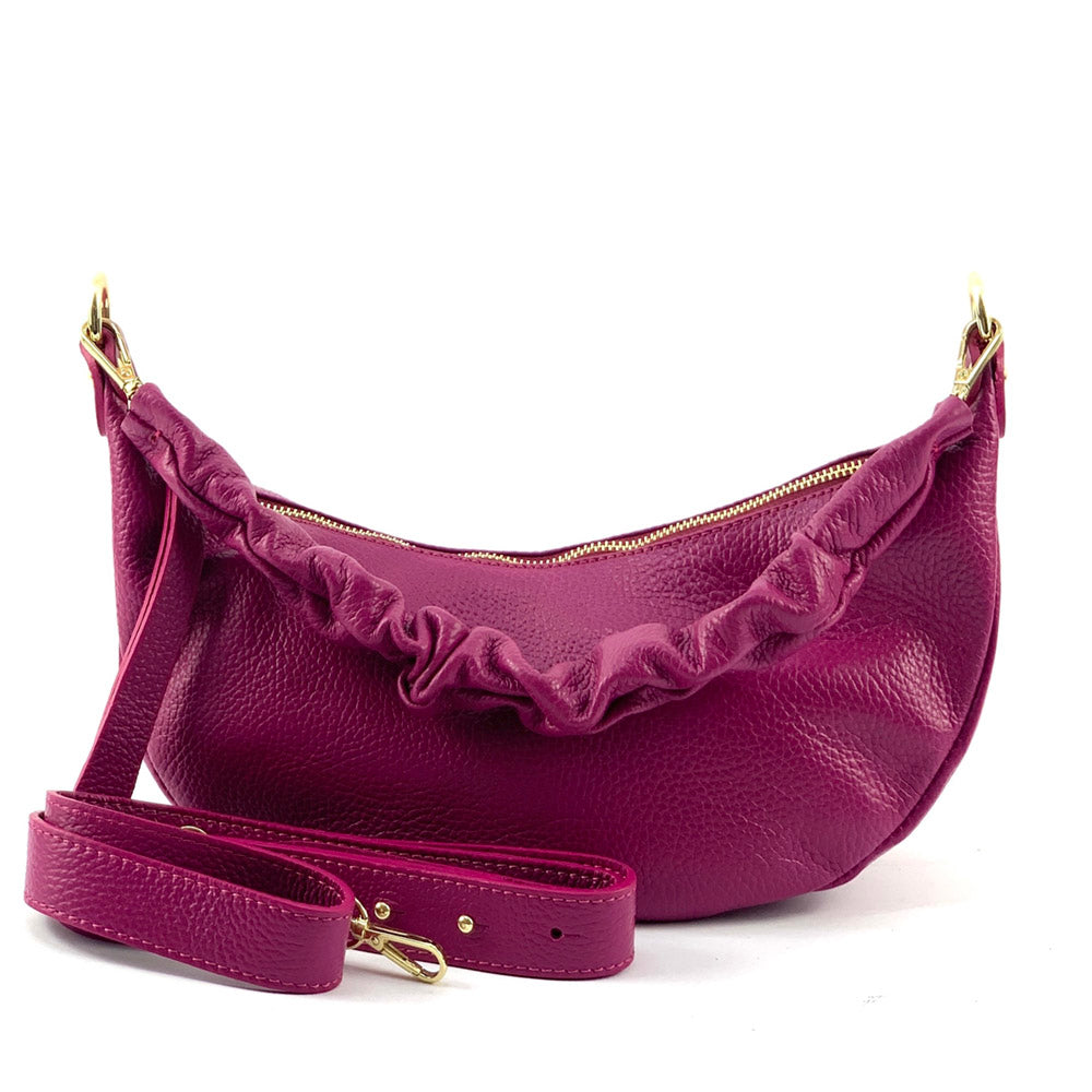 Tara Small Hobo Leather Bag - Made In Italy