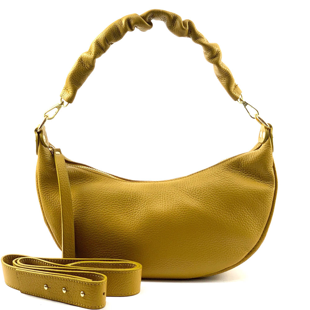 Tara Small Hobo Leather Bag - Made In Italy