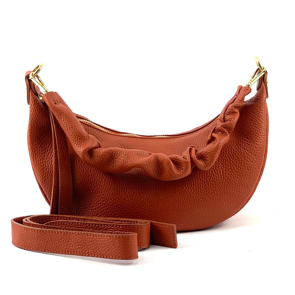 Tara Small Hobo Leather Bag - Made In Italy