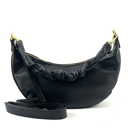 Tara Small Hobo Leather Bag - Made In Italy