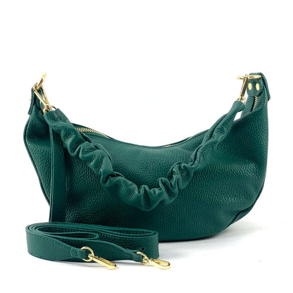 Tara Small Hobo Leather Bag - Made In Italy
