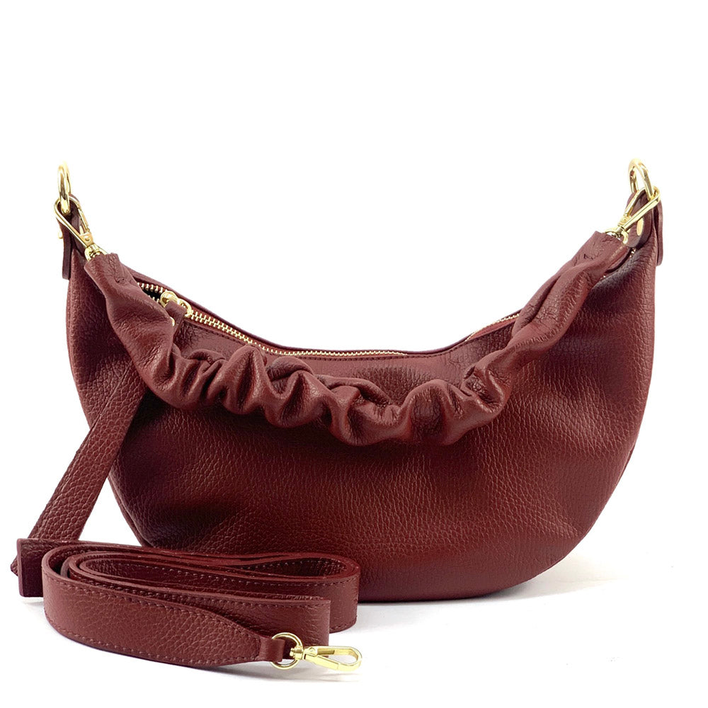 Tara Small Hobo Leather Bag - Made In Italy