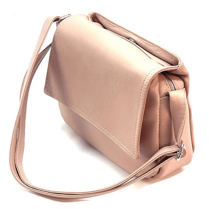 Felicità leather crossbody bag - Made In Italy