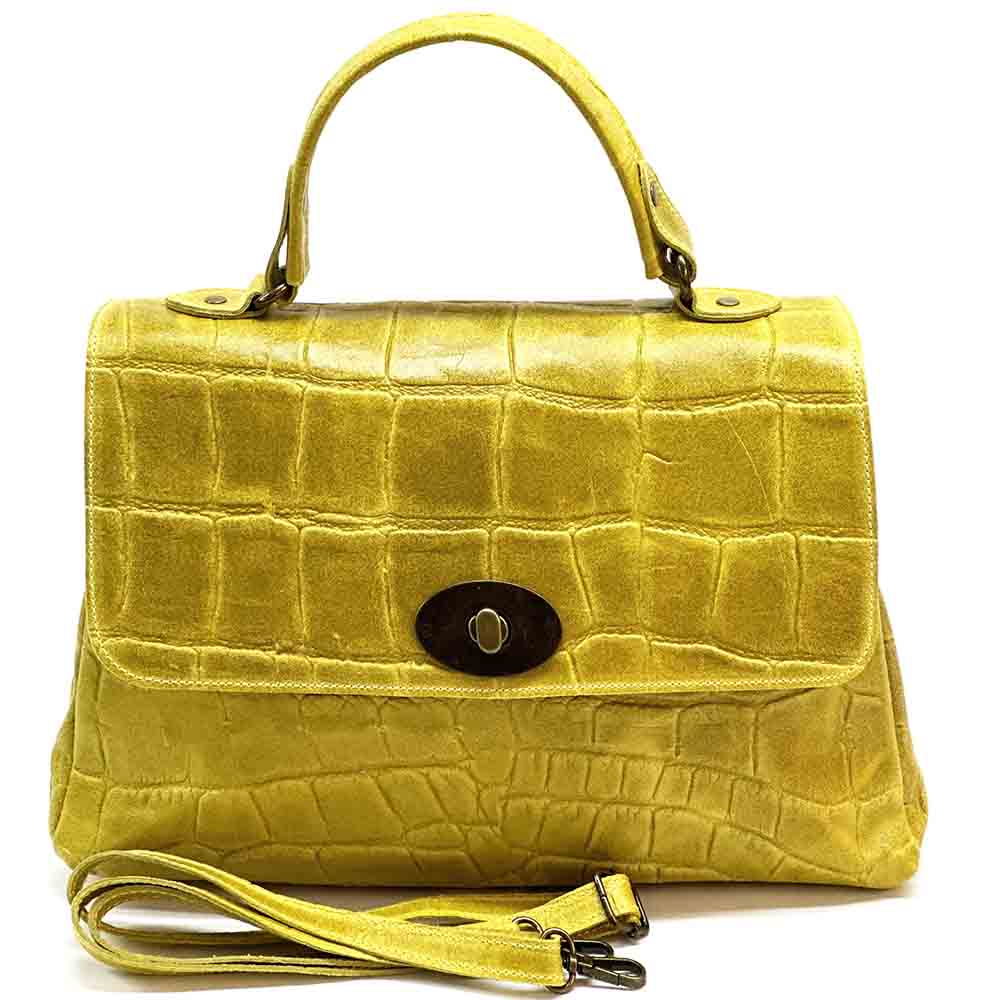 Natalina Cow Leather Messenger Bag - Made In Italy