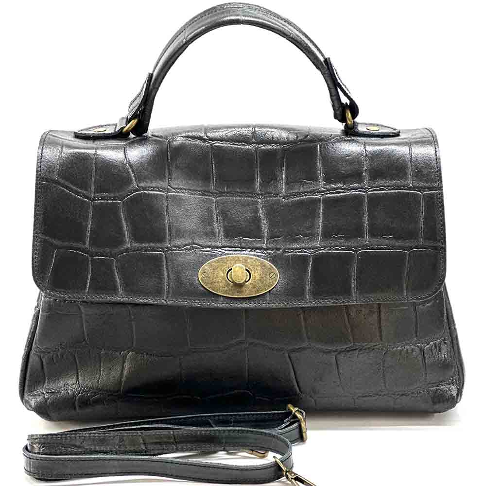 Natalina Cow Leather Messenger Bag - Made In Italy